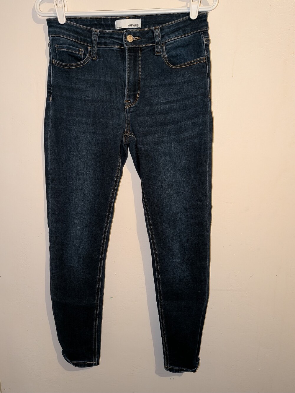 VERVET BY FLYING MONKEY Dark Indigo Skinny Jeans Size 28